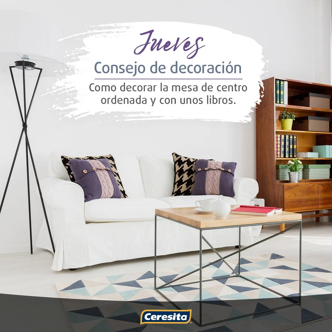 COMO DECORAR LA MESA DE CENTRO ORDENADA Y CON UNOS LIBROS